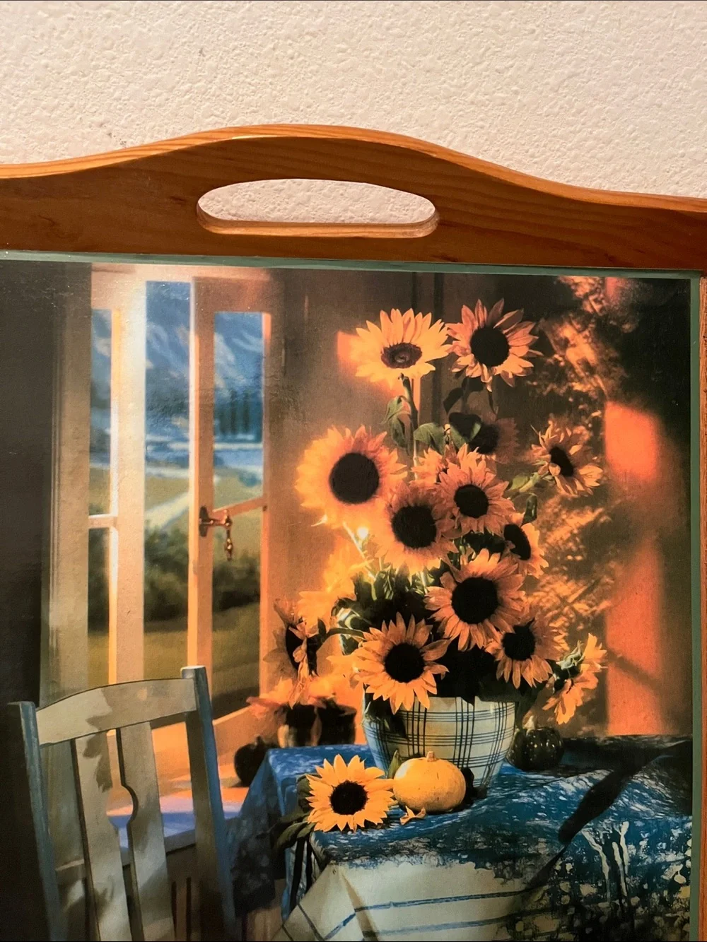 N/A sunflowers vintage scene